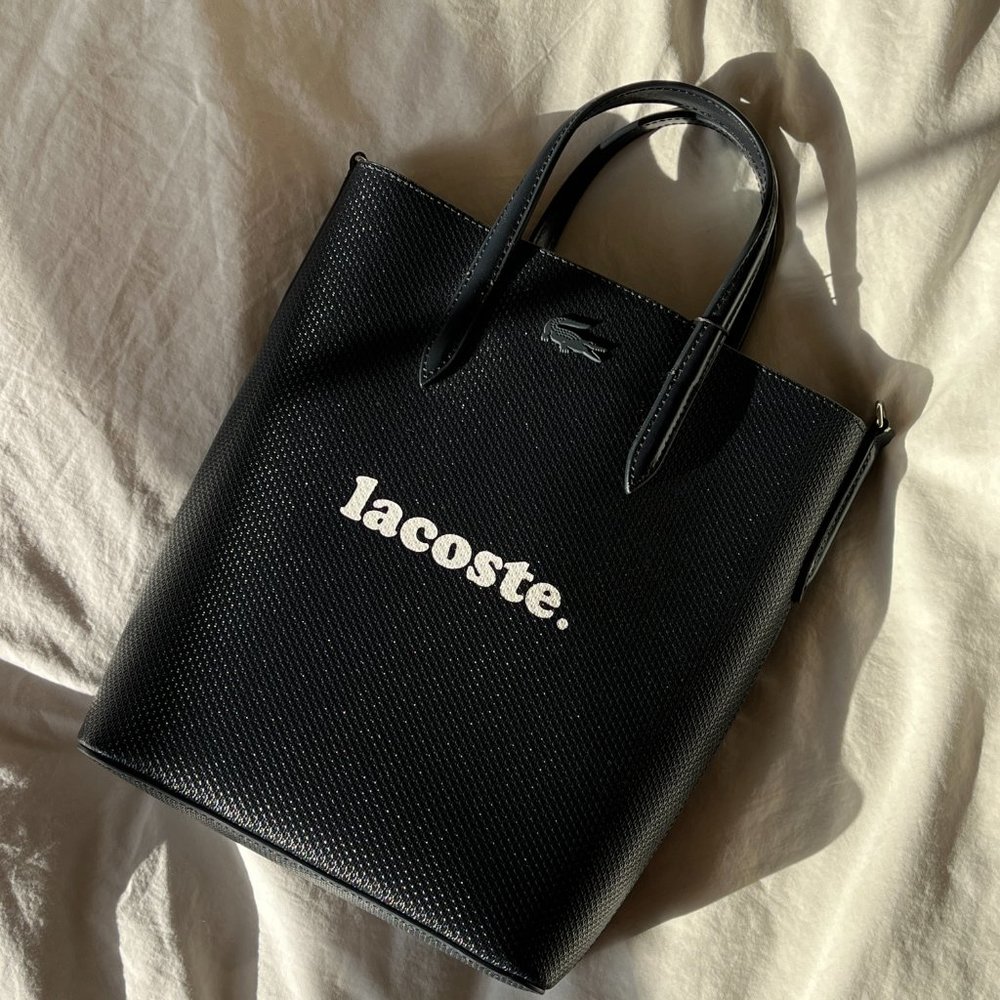 Lacoste Anthracite Vertical Shopping Bag